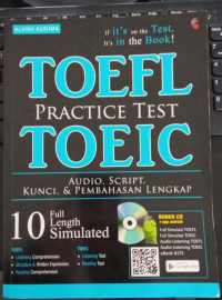 Image of Toefl Practice Test Toeic : Audio, Script , Kunci, Dan Pembahasan Lengkap